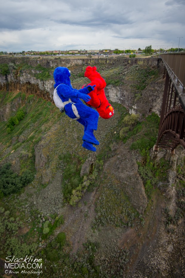 Looks like Elmo (Ian Flanders) and Cookie Monster (Matt Blank) have taken to the air sports recently. I wonder what's next on their list of new adventures?...