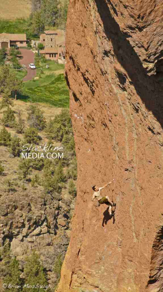 Brad Gobright setting the new standard of speed climbing on the Monkey. He was able to climb the 300 vertical feet, without a rope, in 3.25 minutes, the current speed record on this infamous feature.